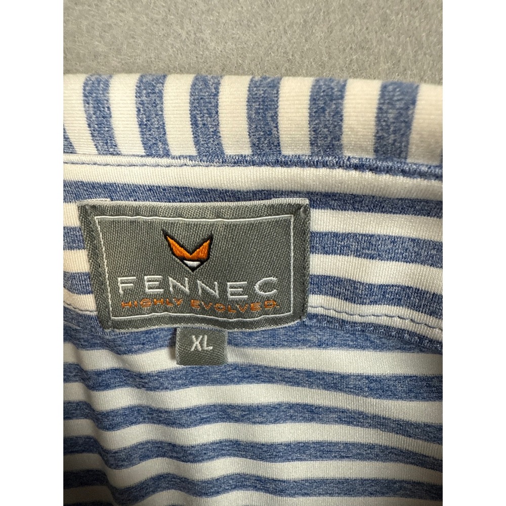 Fennec Golf Polo Shirt Striped Country Club Logo Short Sleeve XL Nautical Sail - Picture 4 of 10